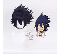 My Hero Academia Boku No Hiro Akademia Amajiki Tamaki Capelli corti sintetici blu scuro Perucas Anime Costume Cosplay Parrucca + Protezione parrucca