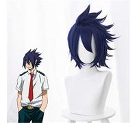 My Hero Academia Boku No Hiro Akademia Amajiki Tamaki Parrucca cosplay Corto Blu scuro Capelli sintetici Perucas Giochi di ruolo Parrucche