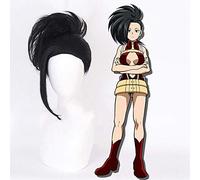 My Hero Academia Boku No Hiro Akademia Momo Yaoyorozu Cosplay parrucca nera resistente al calore sintetico capelli anime parrucca costume KUQX806