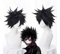 My Hero Academia Cosplay Parrucca Sintetica Capelli Neri Anime Boku No Hero Academia Cosplay Parrucca Dabi Capelli Heat Resistantr + Protezione Della Parrucca