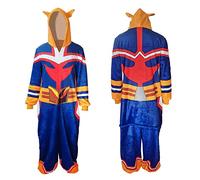 My Hero Academia Costume Cosplay All Might Onesies Pigiama con Zip Up Tuta con Cappuccio Unisex Adulto Pigiameria, Tutto·potrebbe, XL
