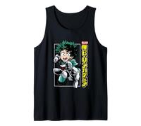 My Hero Academia Deku Action Pose with Kanji Anime Canotta