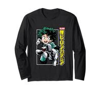 My Hero Academia Deku Action Pose with Kanji Anime Maglia a Manica
