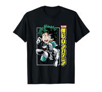 My Hero Academia Deku Action Pose with Kanji Anime Maglietta