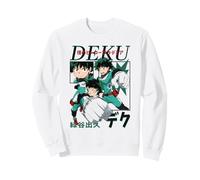 My Hero Academia Deku Action Poses Collage with Kanji Anime Felpa