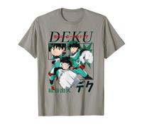 My Hero Academia Deku Action Poses Collage with Kanji Anime Maglietta