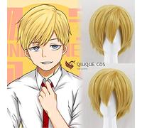 My Hero Academia Neito Monoma Short Linen Blonde Heat Resistant Hair Cosplay Costume Wig + Free Wig Cap