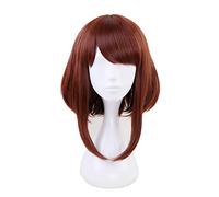 My Hero Academia OCHACO URARAKA Ochako Donna Marrone Parrucca corta Cosplay Costume Boku no Hero Academia Parrucche resistenti al calore
