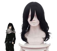 My Hero Academia Shouta Aizawa Eraser Head Parrucca Cosplay Parrucca Cosplay Riccia Lunga Ondulata Nera Capelli Cosplay Boku no Hero Parrucca Akademia Taglia Unica Nera