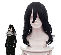 My Hero Academia Shouta Aizawa Gomma Testa Parrucca Cosplay Nero Lungo Ondulato Parrucca Cosplay Parrucca Cosplay Capelli Boku no Eroe Akademia Parrucca