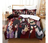 My Hero Academia Stampato Set Biancheria Da Letto Copripiumino Set Matrimoniale 220x240 cm Super Morbido e Traspirante Microfibra Copripiumini Con Cerniera e Federa Per Bambino e Adolescenti Adulti