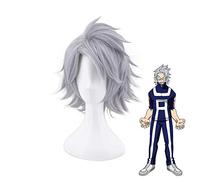 My Hero Academia Tetsutetsu Tetsutetsu Silver Grey Short Cosplay Parrucca Boku No Hero Academia Capelli Sintetici + Berretto Parrucca Mz-1270