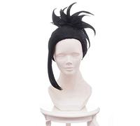 My Hero Academia Yaoyorozu Momo Parrucca Cosplay Resistente al calore Sintetico Capelli Artiglio Clip Coda di cavallo Anime Parrucca da festa in costume Nero Yaoyorozu Momo