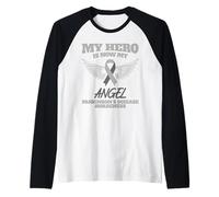 My Hero Is Now My Angel - Nastro di sensibilizzazione sulla malattia di Parkinson Maglia con Maniche Raglan