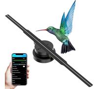 My Holo Screen, proiettore a ventola LED con ologramma 3D da 45 cm con 352 perline luminose a LED, Bluetooth e telecomando APP, per insegne di negozi aziendali, bar, casinò, feste