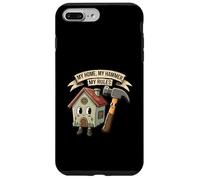 My Home My Hammer My Rules Funny Homeowner Handyman Design Custodia per iPhone 7 Plus/8 Plus