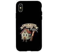 My Home My Hammer My Rules Funny Homeowner Handyman Design Custodia per iPhone X/XS