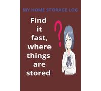MY HOME STORAGE LOG. Find it fast, where things are stored