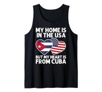 My Home USA Bandiera Cuba Cuba American Pride My Heart Canotta