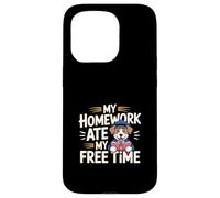 My Homework Ate My Free Time Lotte degli studenti ------- Custodia per iPhone 15 Pro