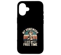 My Homework Ate My Free Time Lotte degli studenti |- Custodia per iPhone 16