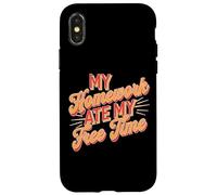 My Homework Ate My Free Time Lotte degli studenti - Custodia per iPhone X/XS