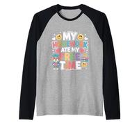 My Homework Ate My Free Time Lotte degli Studenti |- Maglia con Maniche Raglan