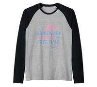 My Homework Ate My Free Time Lotte degli Studenti - Maglia con Maniche Raglan