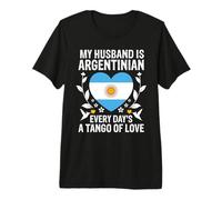 My Husband Is Argentinian Husband Argentina Flag Maglietta Premium