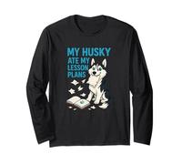 My Husky ha Mangiato i Miei Piani di lezione Insegnante Amanti dei Cani Maglia a Manica