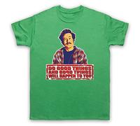 My Icon Art and Clothing Do Good Things Retro Earl Karma Comedy Maglietta da uomo, Verde, XL
