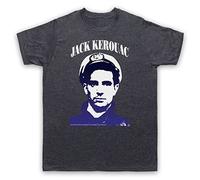 My Icon Art and Clothing - Maglietta da uomo Kerouac Beat Generation Jack On The Road 1, Ardesia vintage, XXL