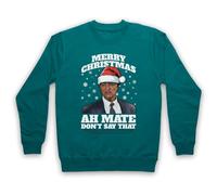 My Icon Art & Clothing Bob Katter Ah Mate divertente Merry Christmas Meme felpa per adulti, verde giada, S