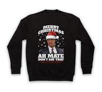 My Icon Art & Clothing Bob Katter Ah Mate Funny Merry Christmas Meme Felpa per adulti, nera, M