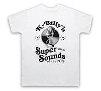 My Icon Art & Clothing K-Billy's Super Sounds of the 70s Reservoir Tarantino - Maglietta da uomo, bianco, 4XL