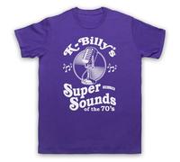 My Icon Art & Clothing K-Billy's Super Sounds of the 70s Reservoir Tarantino - Maglietta da uomo, Viola, XL