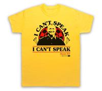 My Icon Art & Clothing Maglietta da uomo con scritta "I Can't Speak Wayne Hawaii 501 Mardle Darts World Champ", Giallo, S
