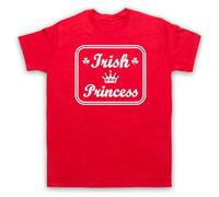 My Icon Art & Clothing Maglietta da uomo con scritta in lingua inglese "Irish Princess As Worn by Sinead Ireland", Rosso, S