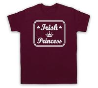 My Icon Art & Clothing Maglietta da uomo con scritta in lingua inglese "Irish Princess As Worn by Sinead Ireland", Bordeaux, XL