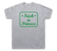My Icon Art & Clothing Maglietta da uomo con scritta in lingua inglese "Irish Princess As Worn by Sinead Ireland", Grigio chiaro, M
