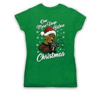 My Icon Art & Clothing One More Sleep Before Christmas - Maglietta da donna Elm Street Freddy Nightmare, verde, S