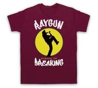 My Icon Art & Clothing Raygun School of Breaking Breakdance - Maglietta da uomo, Bordeaux, XL