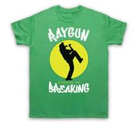 My Icon Art & Clothing Raygun School of Breaking Breakdance - Maglietta da uomo, Verde, S