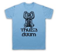 My Icon Art & Clothing Thulsa Doom Snake Helmet 80's Fantasy Barbarian Con - Maglietta da uomo, blu cielo, L