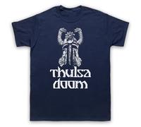 My Icon Art & Clothing Thulsa Doom Snake Helmet 80's Fantasy Barbarian Con - Maglietta da uomo, blu navy, S
