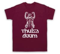 My Icon Art & Clothing Thulsa Doom Snake Helmet 80's Fantasy Barbarian Con - Maglietta da uomo, Bordeaux, M
