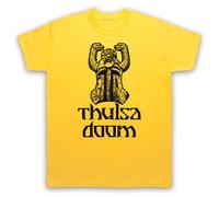 My Icon Art & Clothing Thulsa Doom Snake Helmet 80's Fantasy Barbarian Con - Maglietta da uomo, Giallo, M