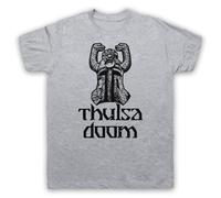 My Icon Art & Clothing Thulsa Doom Snake Helmet 80's Fantasy Barbarian Con - Maglietta da uomo, Grigio chiaro, L