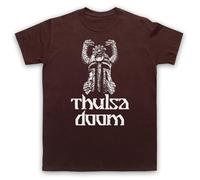 My Icon Art & Clothing Thulsa Doom Snake Helmet 80's Fantasy Barbarian Con - Maglietta da uomo, Marrone, XXL