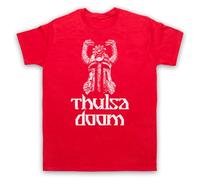 My Icon Art & Clothing Thulsa Doom Snake Helmet 80's Fantasy Barbarian Con - Maglietta da uomo, Rosso, XL